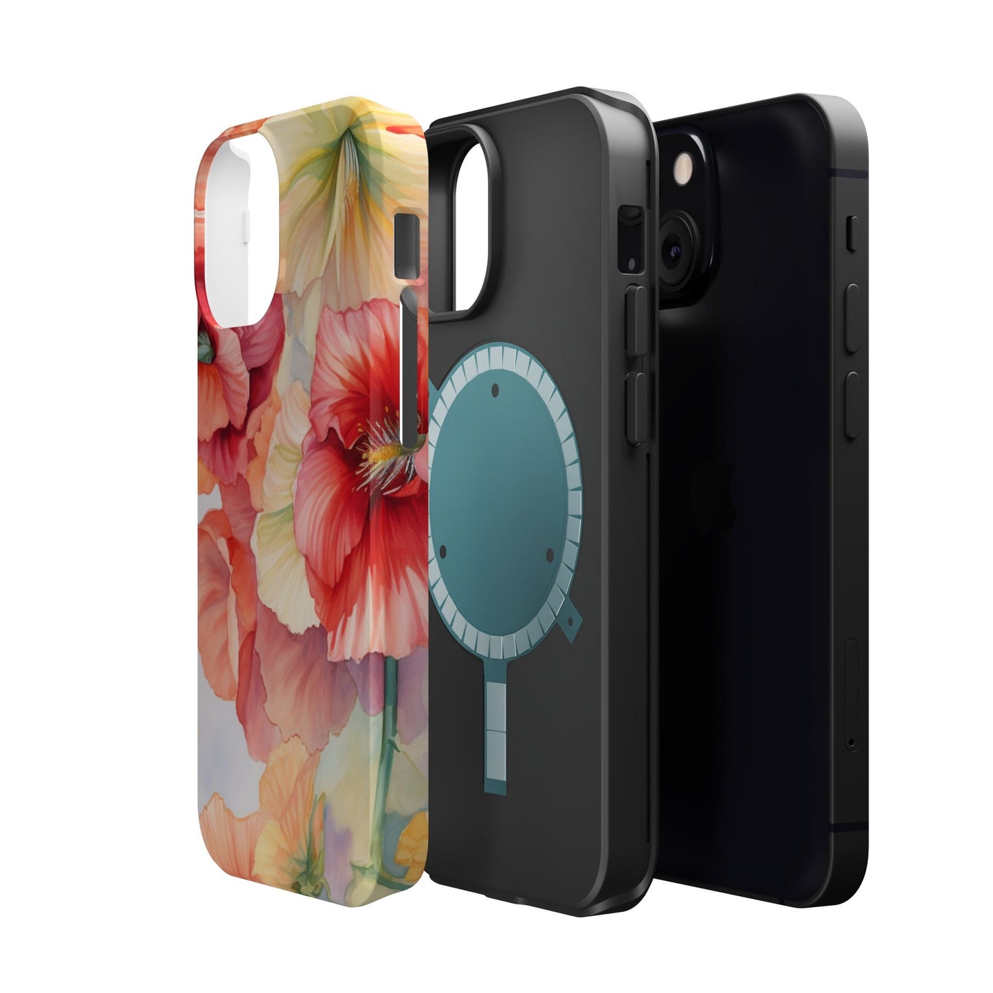 Gumamela Blush Pink Watercolor Floral – MagSafe Compatible iPhone Case - BOGO Cases