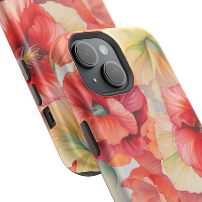 Gumamela Blush Pink Watercolor Floral – MagSafe Compatible iPhone Case - BOGO Cases