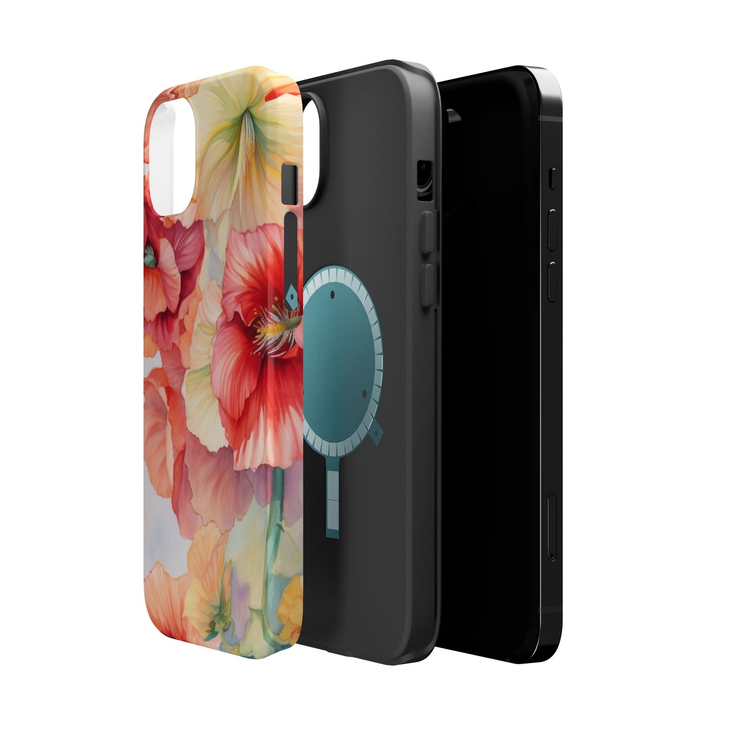 Gumamela Blush Pink Watercolor Floral – MagSafe Compatible iPhone Case - BOGO Cases