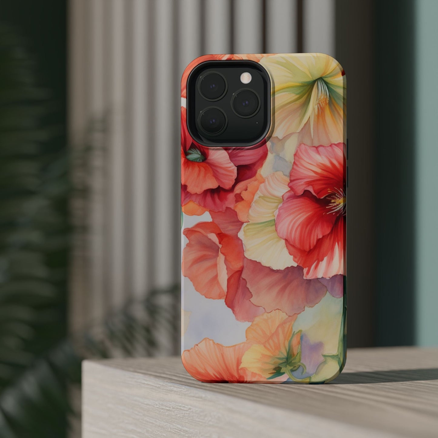 Gumamela Blush Pink Watercolor Floral – MagSafe Compatible iPhone Case - BOGO Cases