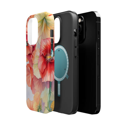 Gumamela Blush Pink Watercolor Floral – MagSafe Compatible iPhone Case - BOGO Cases
