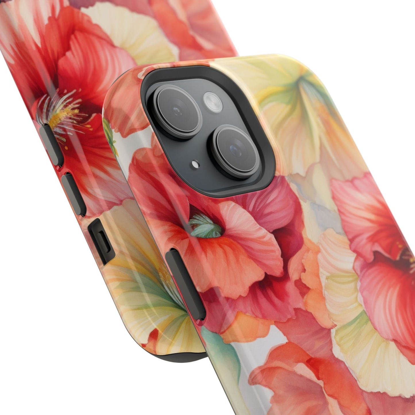Gumamela Blush Pink Watercolor Floral – MagSafe Compatible iPhone Case - BOGO Cases