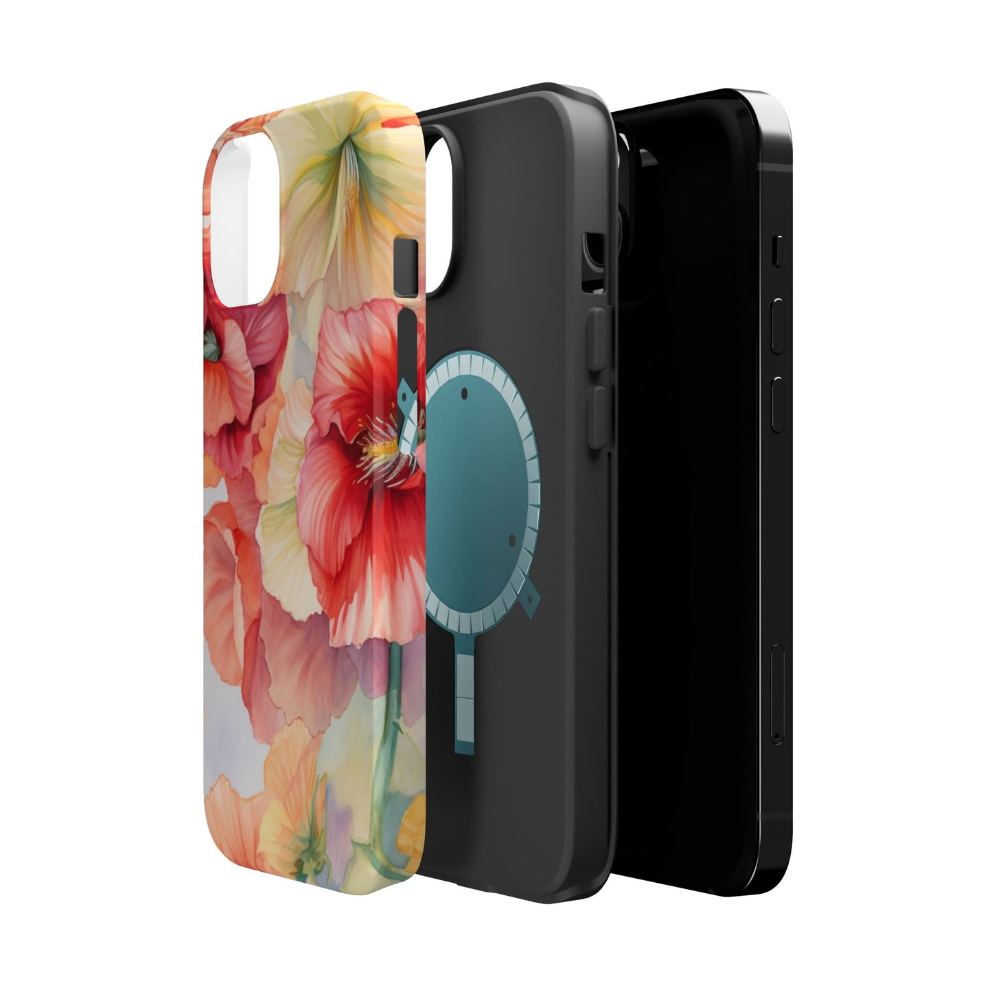 Gumamela Blush Pink Watercolor Floral – MagSafe Compatible iPhone Case - BOGO Cases