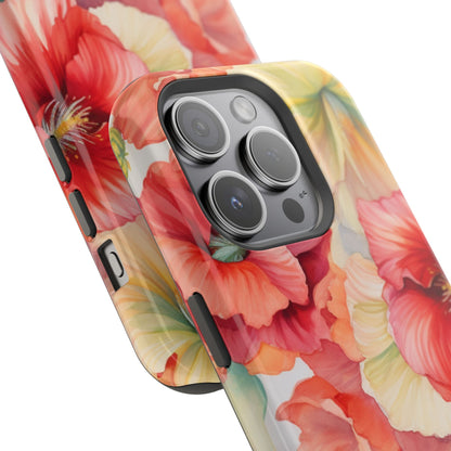 Gumamela Blush Pink Watercolor Floral – MagSafe Compatible iPhone Case - BOGO Cases