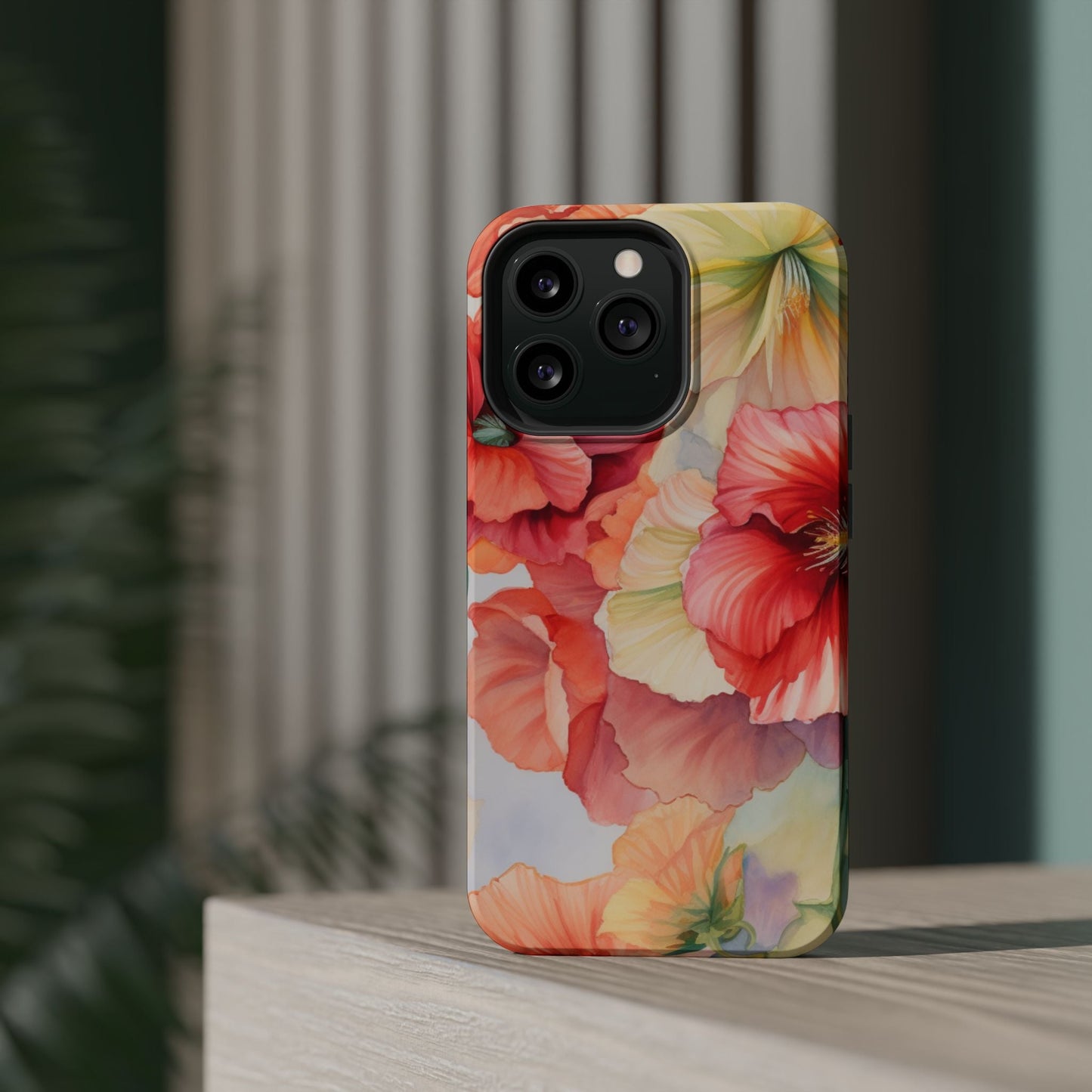 Gumamela Blush Pink Watercolor Floral – MagSafe Compatible iPhone Case - BOGO Cases