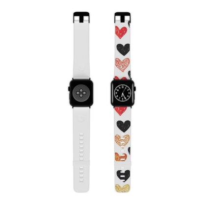 Hand - Drawn Hearts & Love Apple Watch Band - BOGO Cases