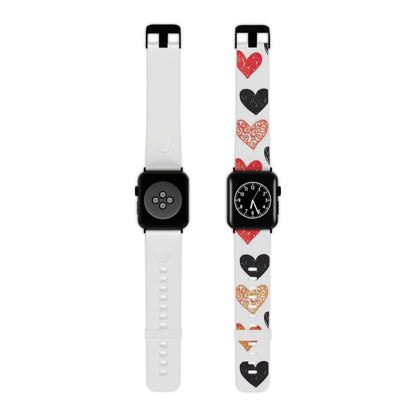 Hand - Drawn Hearts & Love Apple Watch Band - BOGO Cases