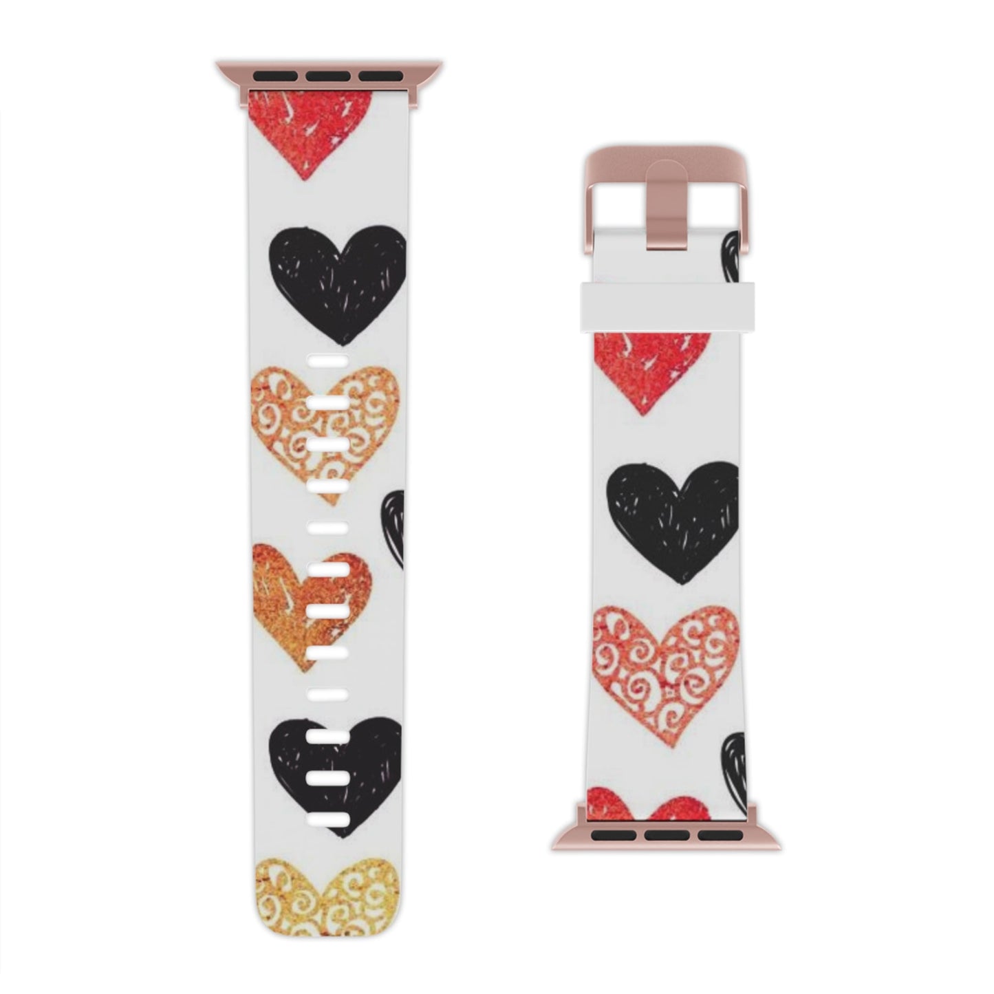 Hand - Drawn Hearts & Love Apple Watch Band - BOGO Cases