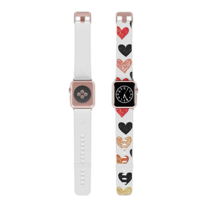 Hand - Drawn Hearts & Love Apple Watch Band - BOGO Cases