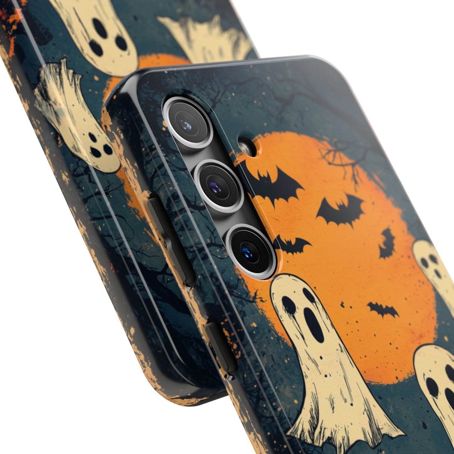 Haunted Ghosts & Full Moon Samsung Galaxy Case – Spooky Halloween Design - BOGO Cases