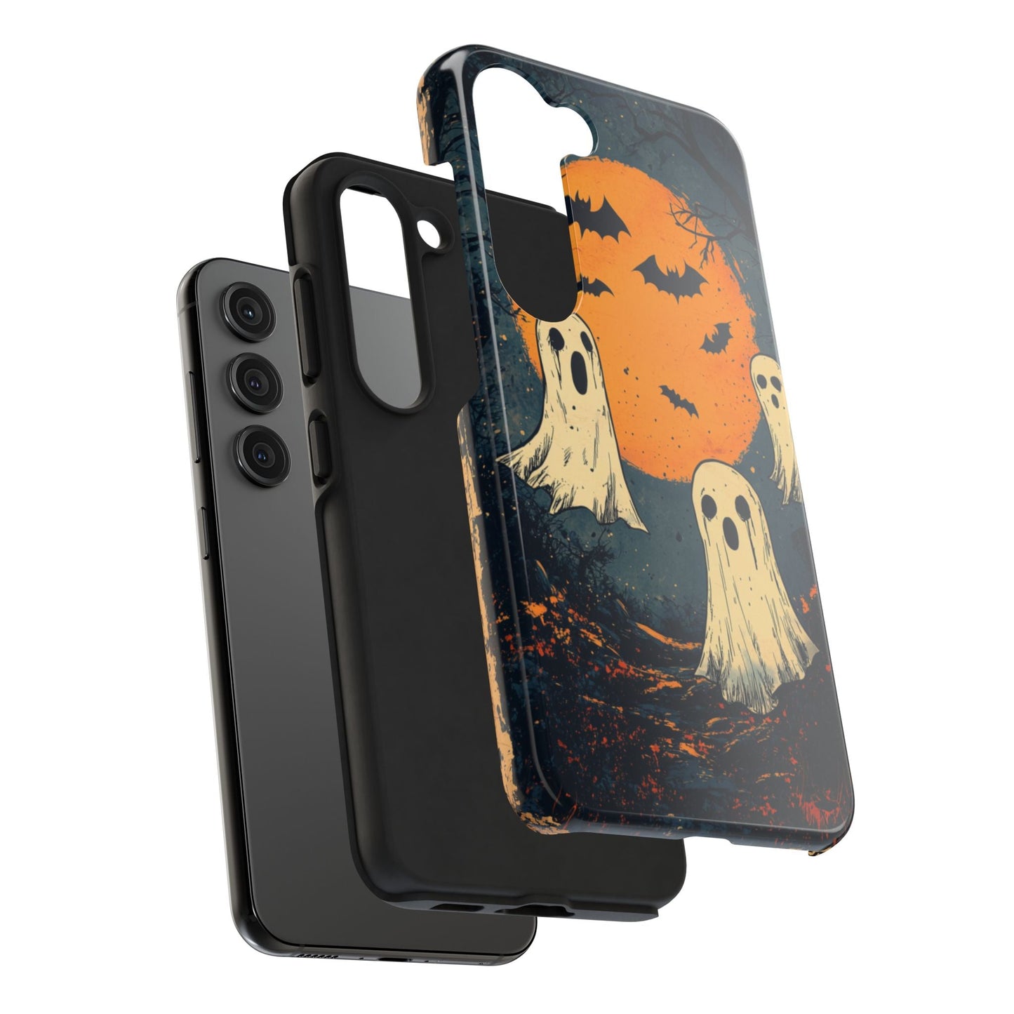 Haunted Ghosts & Full Moon Samsung Galaxy Case – Spooky Halloween Design - BOGO Cases