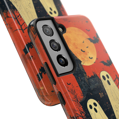 Haunted House & Ghosts Samsung Galaxy Case – Spooky Halloween Full Moon Design - BOGO Cases