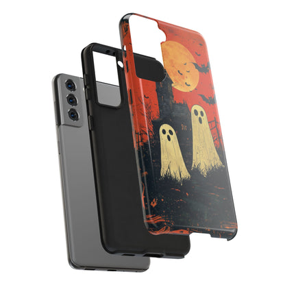 Haunted House & Ghosts Samsung Galaxy Case – Spooky Halloween Full Moon Design - BOGO Cases