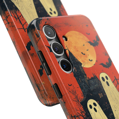 Haunted House & Ghosts Samsung Galaxy Case – Spooky Halloween Full Moon Design - BOGO Cases