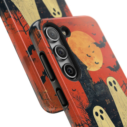 Haunted House & Ghosts Samsung Galaxy Case – Spooky Halloween Full Moon Design - BOGO Cases