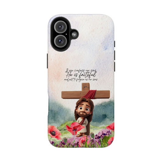 He Is Faithful Cute Jesus Floral Art - iPhone Series Case - BOGO Cases