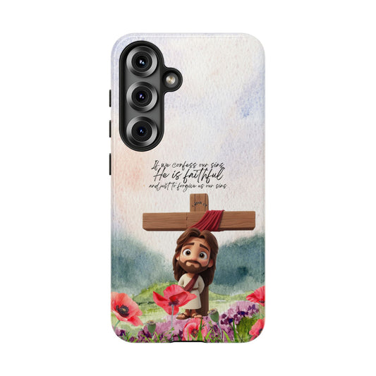 He Is Faithful Cute Jesus Floral Art - Samsung Galaxy Case - BOGO Cases