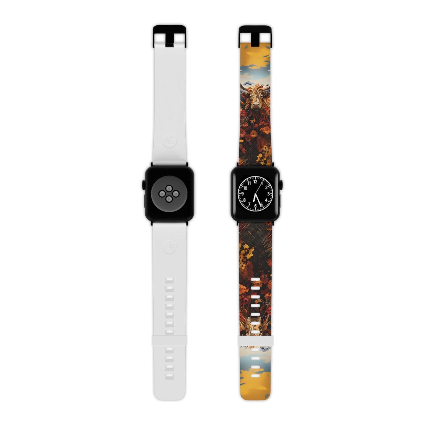 Highland Cow Origami Mountains Apple Watch Band - BOGO Cases