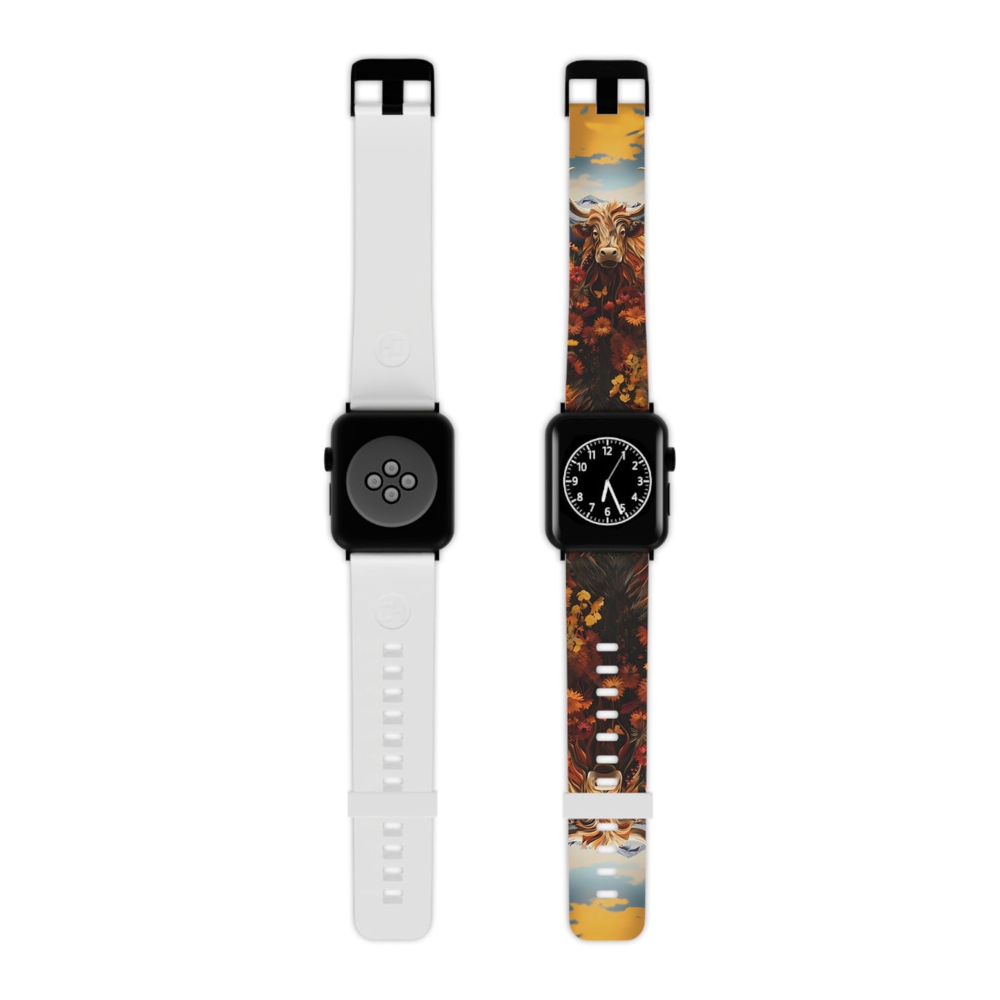 Highland Cow Origami Mountains Apple Watch Band - BOGO Cases