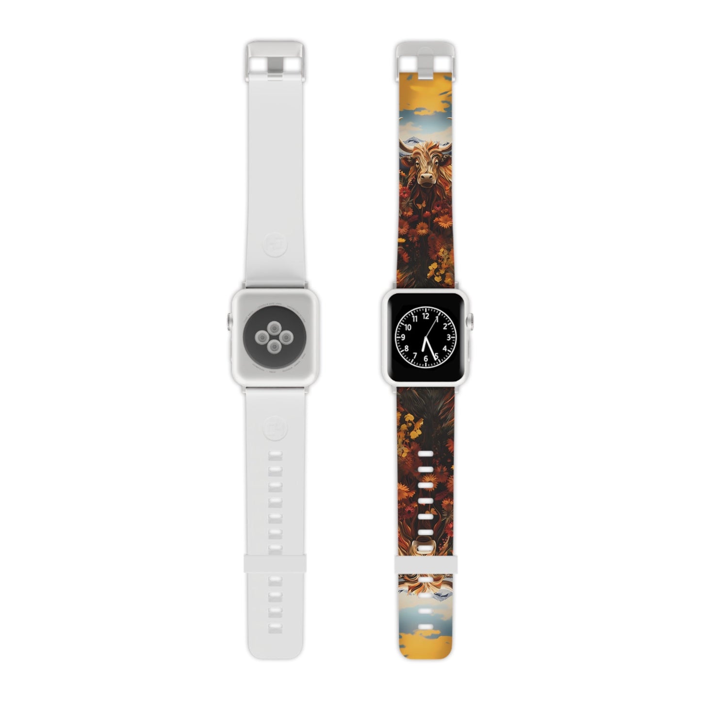 Highland Cow Origami Mountains Apple Watch Band - BOGO Cases