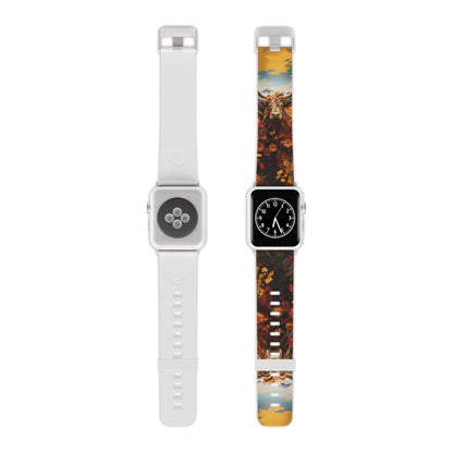 Highland Cow Origami Mountains Apple Watch Band - BOGO Cases