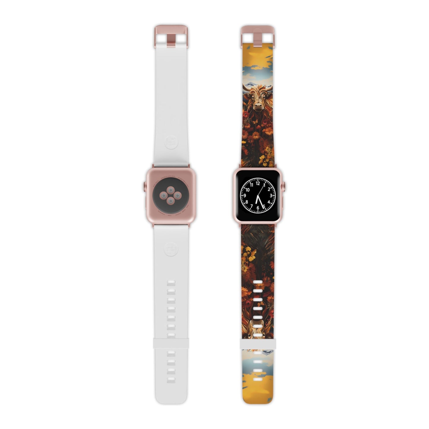 Highland Cow Origami Mountains Apple Watch Band - BOGO Cases