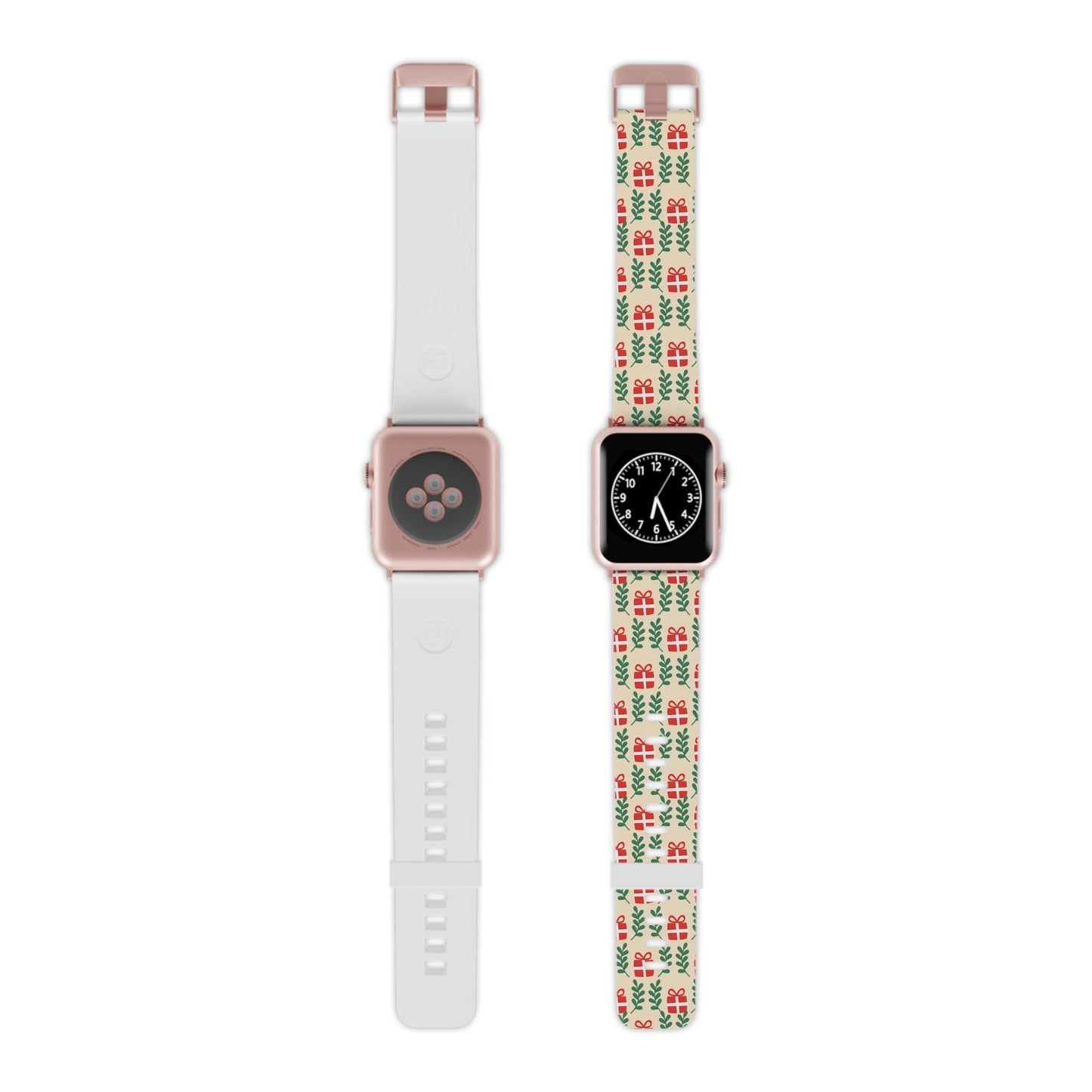 Holiday Cheer Red Gifts & Green Leaves  Apple Watch Band - BOGO Cases