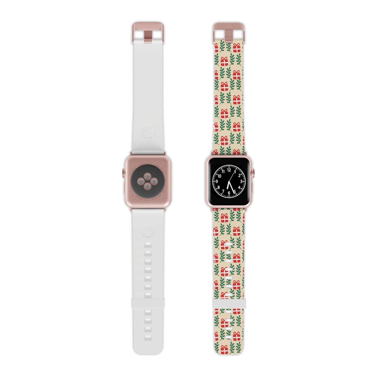 Holiday Cheer Red Gifts & Green Leaves  Apple Watch Band - BOGO Cases