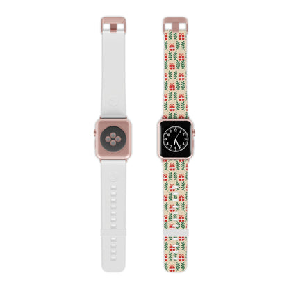 Holiday Cheer Red Gifts & Green Leaves  Apple Watch Band - BOGO Cases