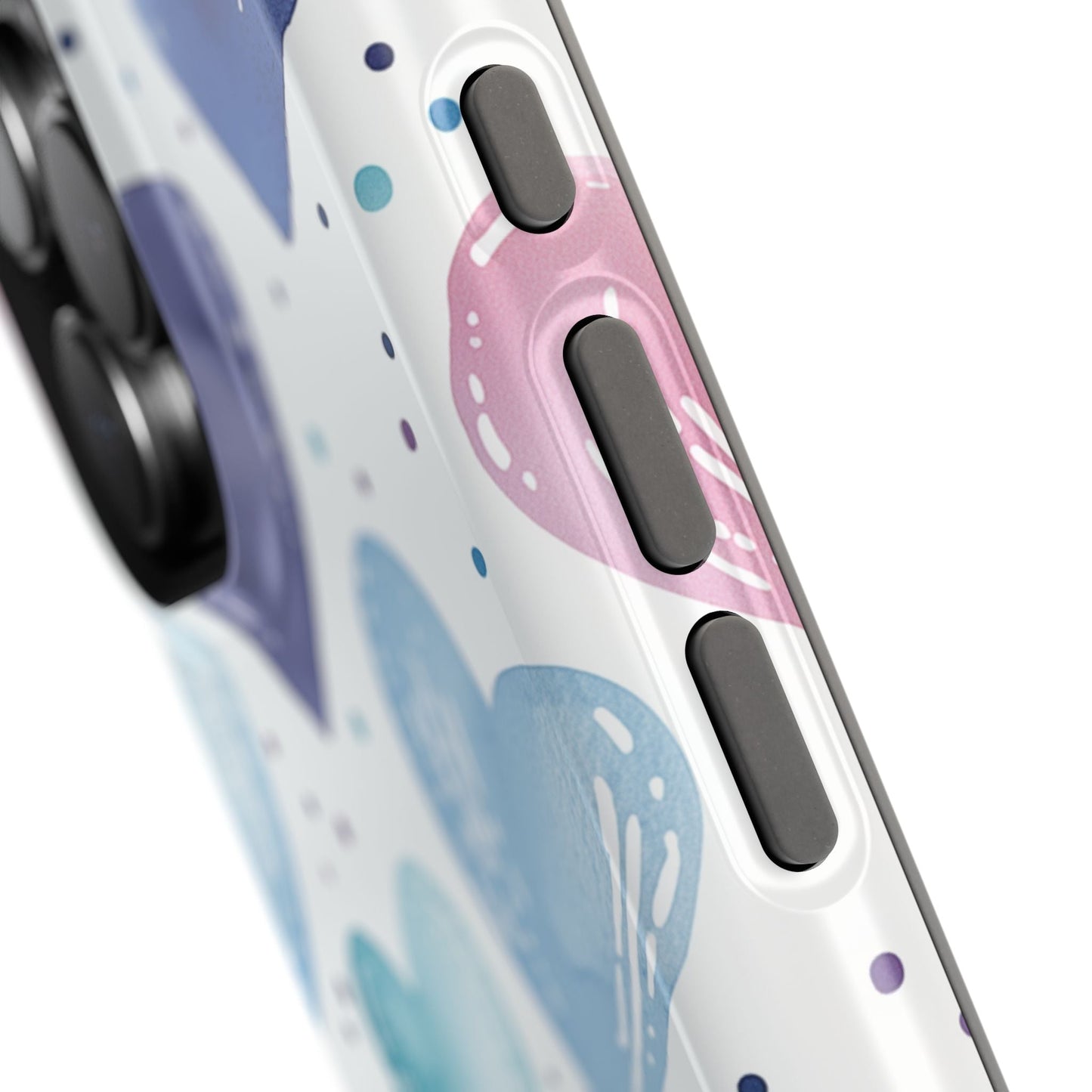 Icy Blue Valentines Watercolor Hearts - MagSafe Compatible Case - BOGO Cases