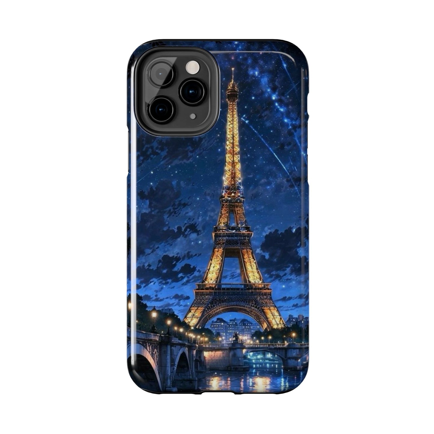 iPhone Case - Eiffel Tower Under Starlit Sky Design - BOGO Cases