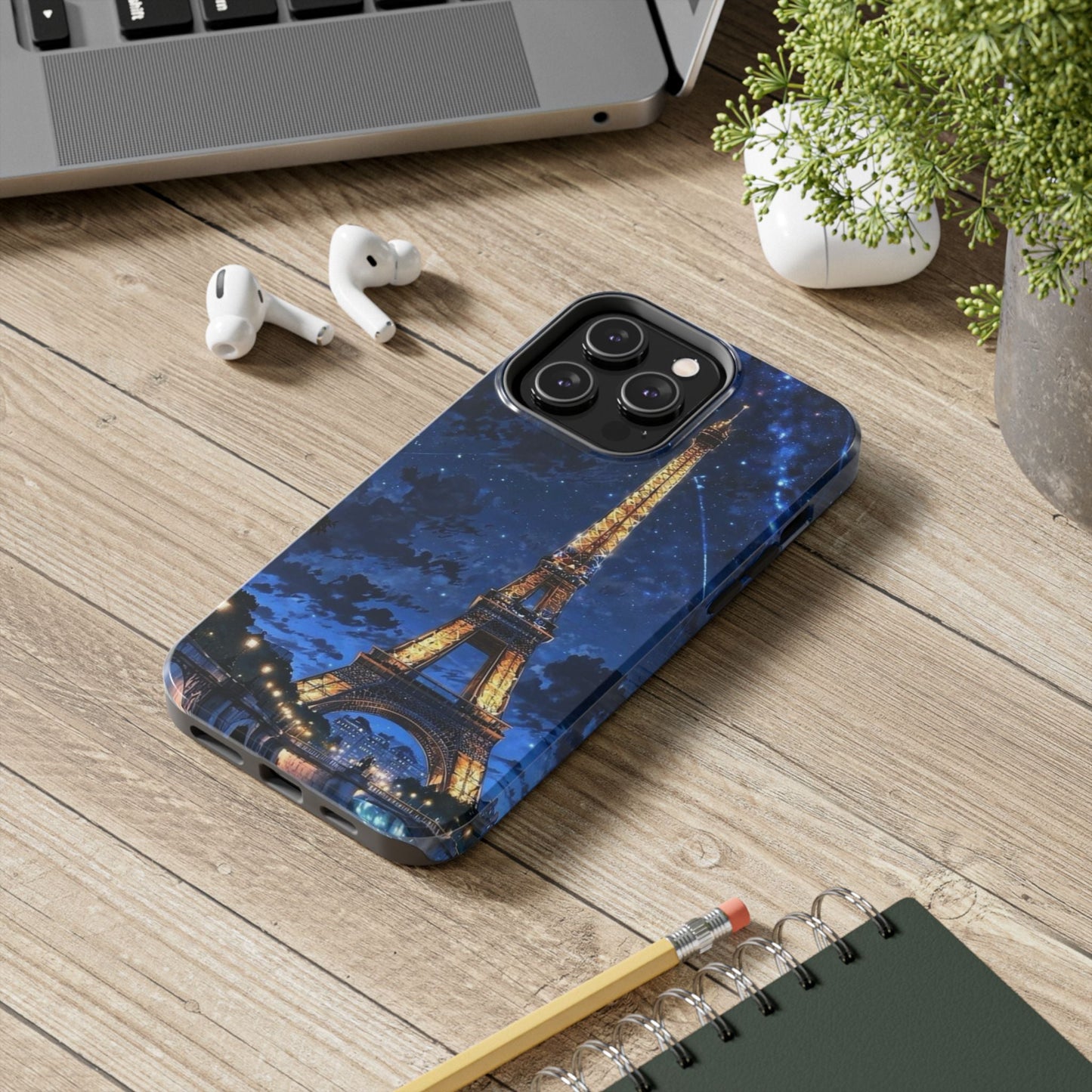 iPhone Case - Eiffel Tower Under Starlit Sky Design - BOGO Cases