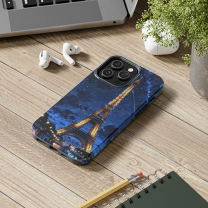 iPhone Case - Eiffel Tower Under Starlit Sky Design - BOGO Cases