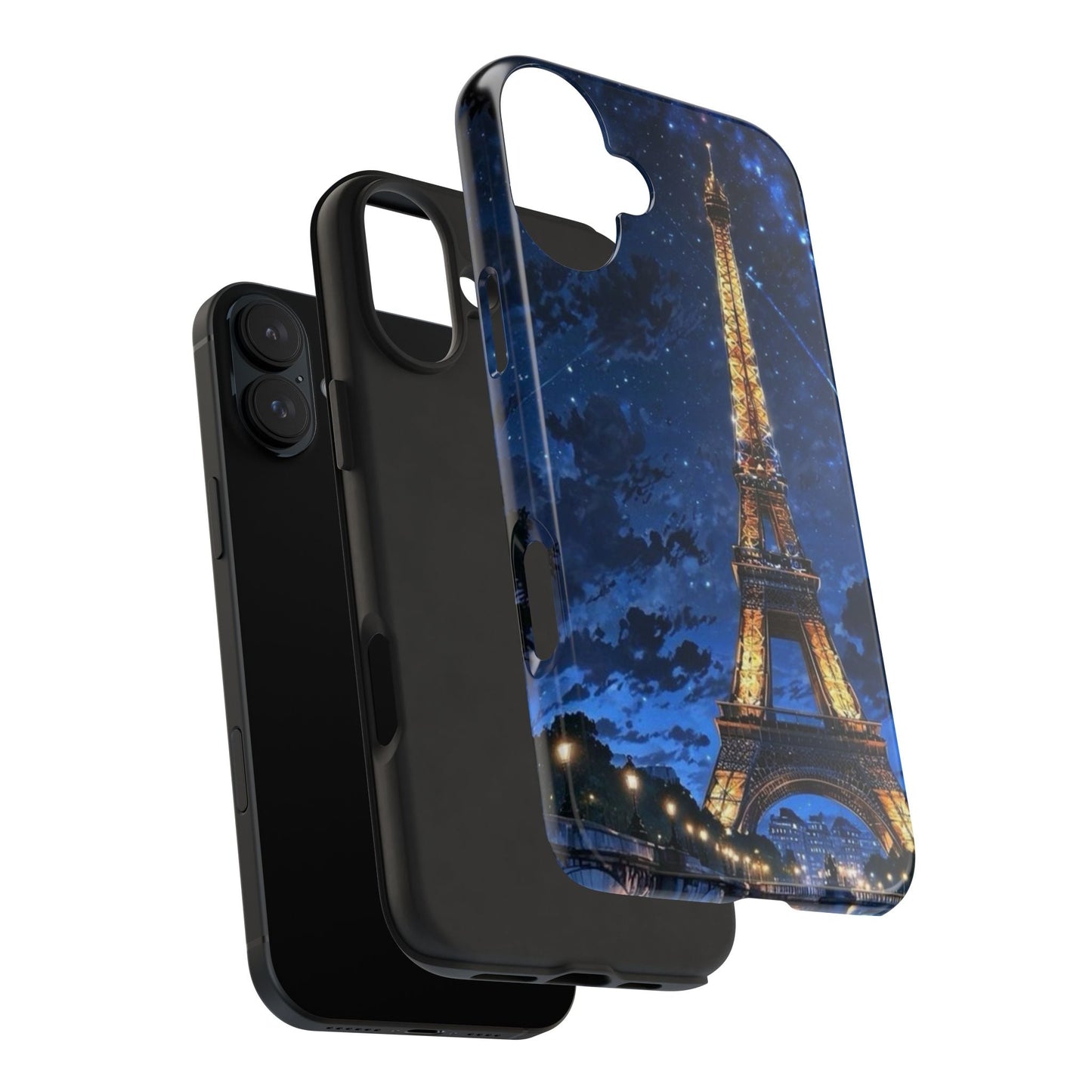 iPhone Case - Eiffel Tower Under Starlit Sky Design - BOGO Cases