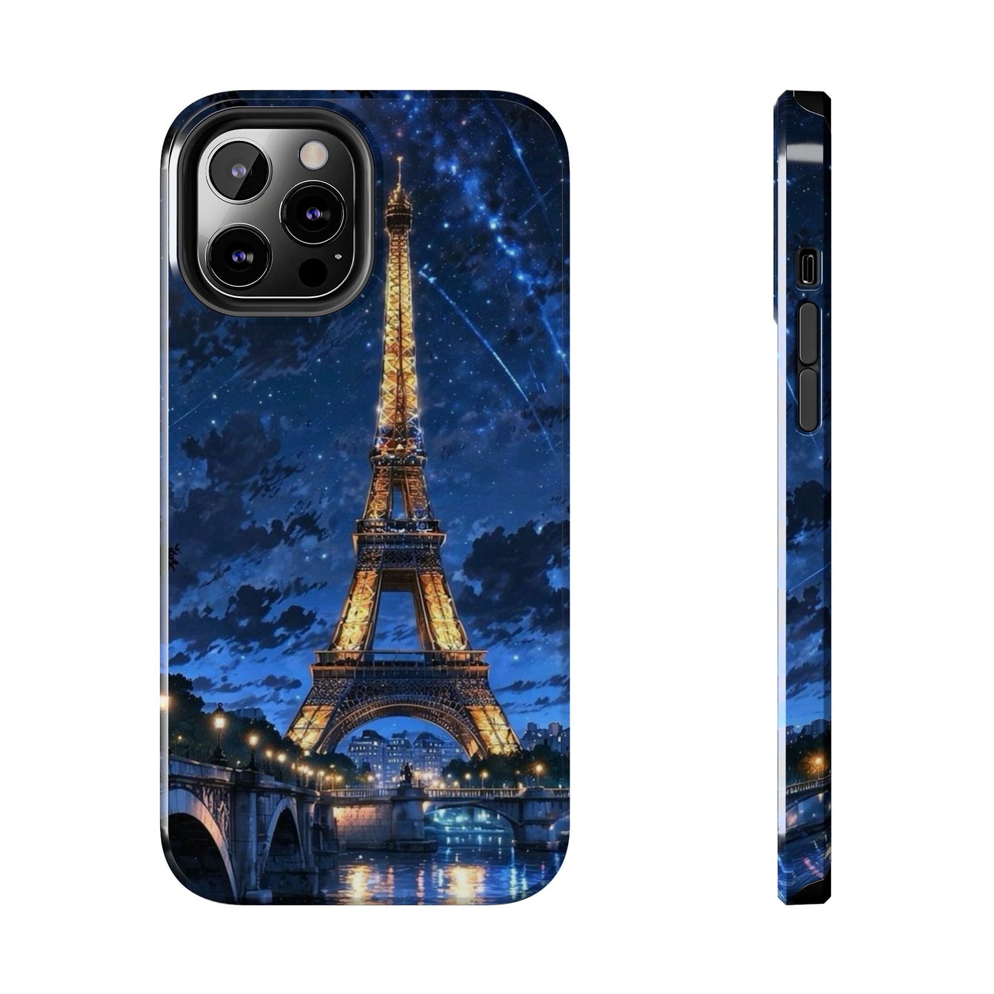 iPhone Case - Eiffel Tower Under Starlit Sky Design - BOGO Cases