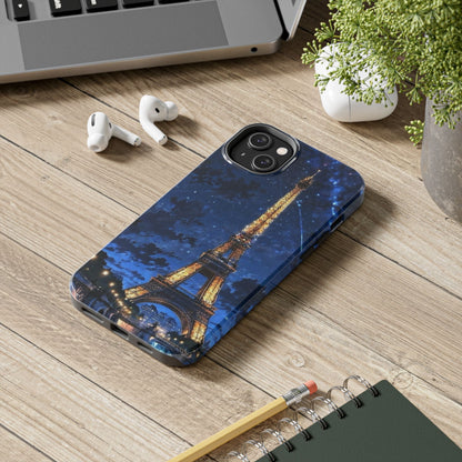 iPhone Case - Eiffel Tower Under Starlit Sky Design - BOGO Cases