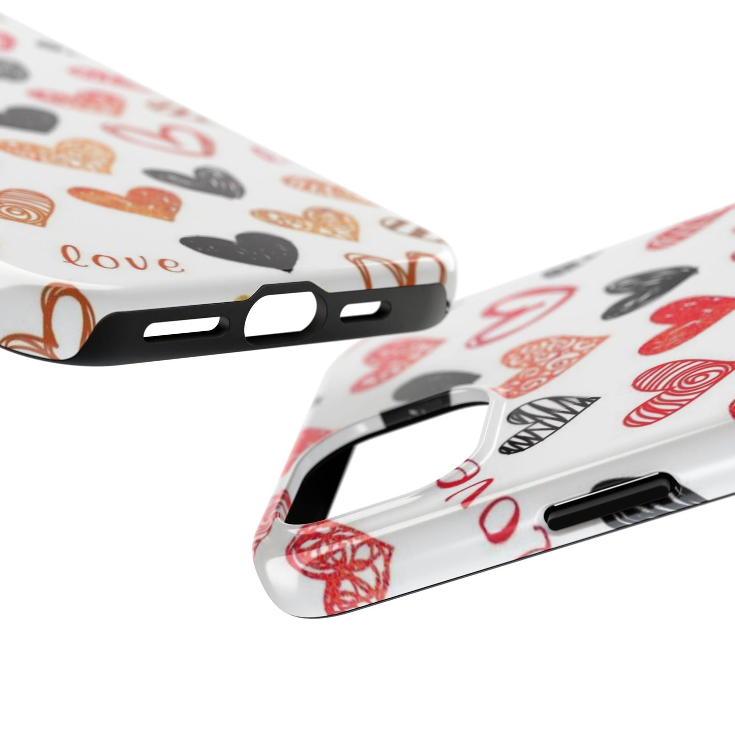 iPhone Case: Hand - Drawn Hearts & Love - BOGO Cases