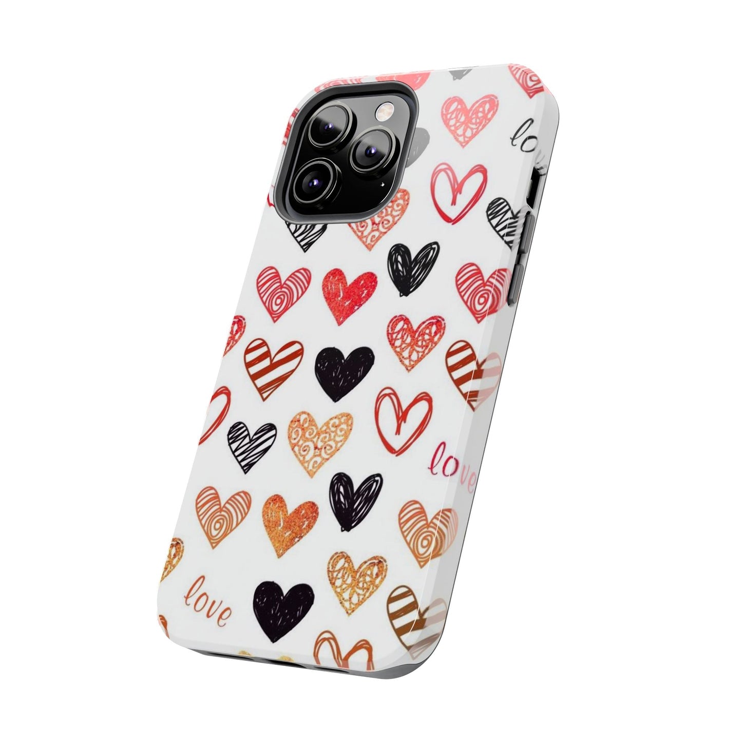 iPhone Case: Hand - Drawn Hearts & Love - BOGO Cases