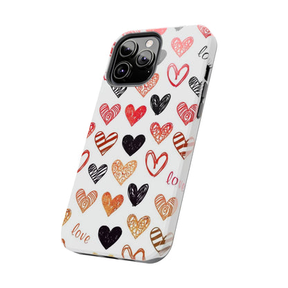 iPhone Case: Hand - Drawn Hearts & Love - BOGO Cases