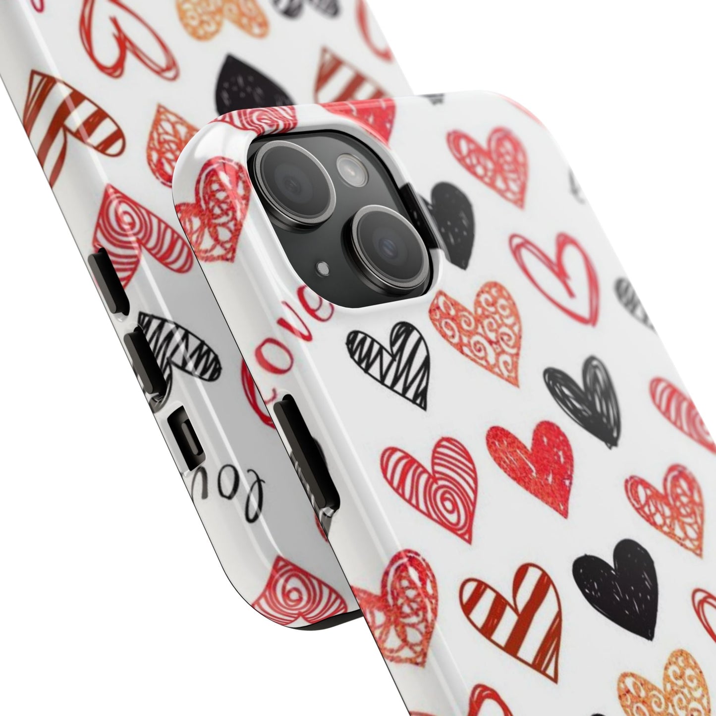 iPhone Case: Hand - Drawn Hearts & Love - BOGO Cases