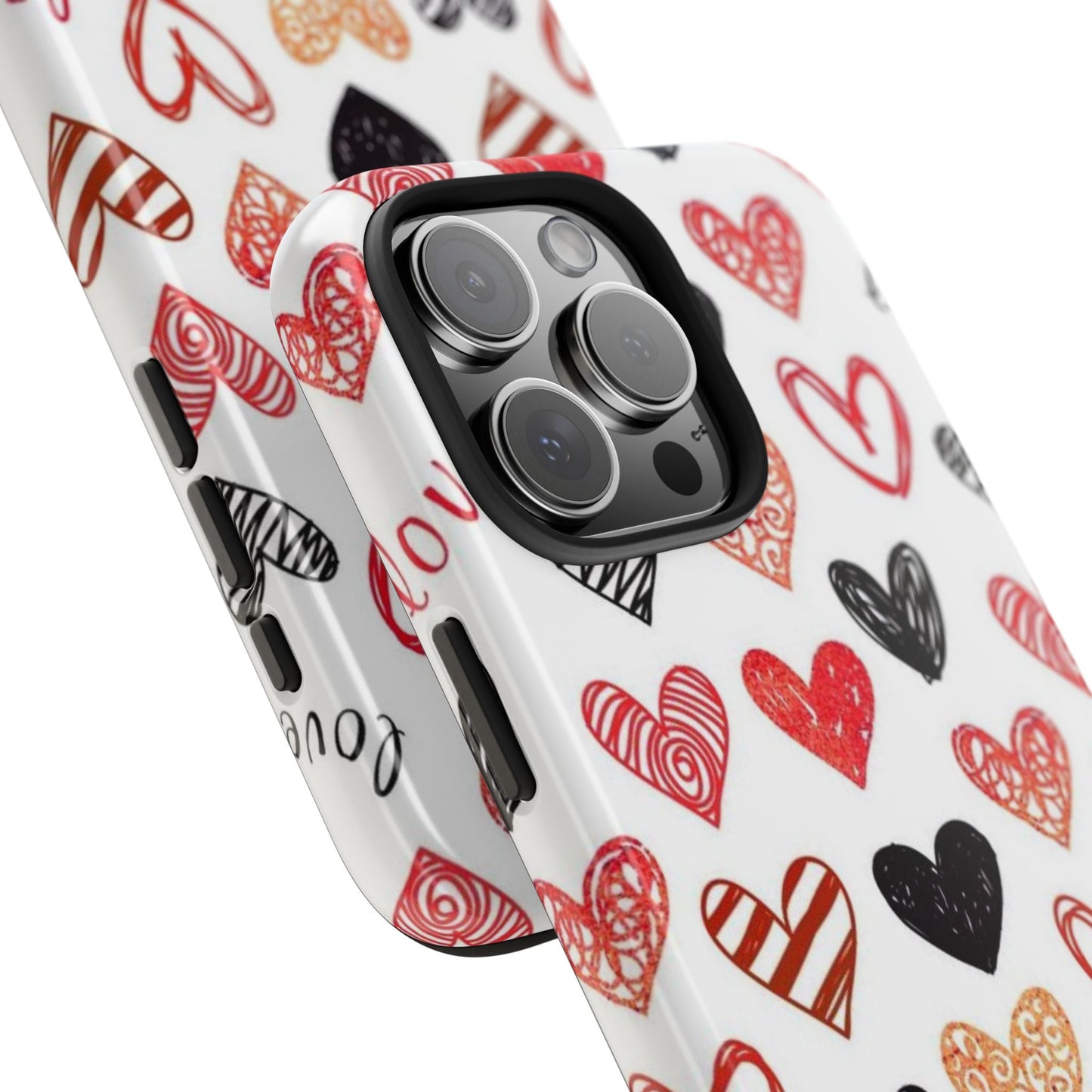 iPhone Case: Hand - Drawn Hearts & Love - BOGO Cases
