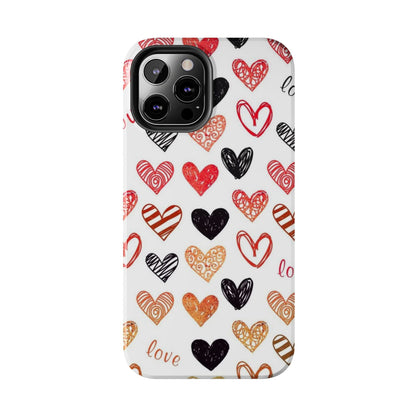 iPhone Case: Hand - Drawn Hearts & Love - BOGO Cases