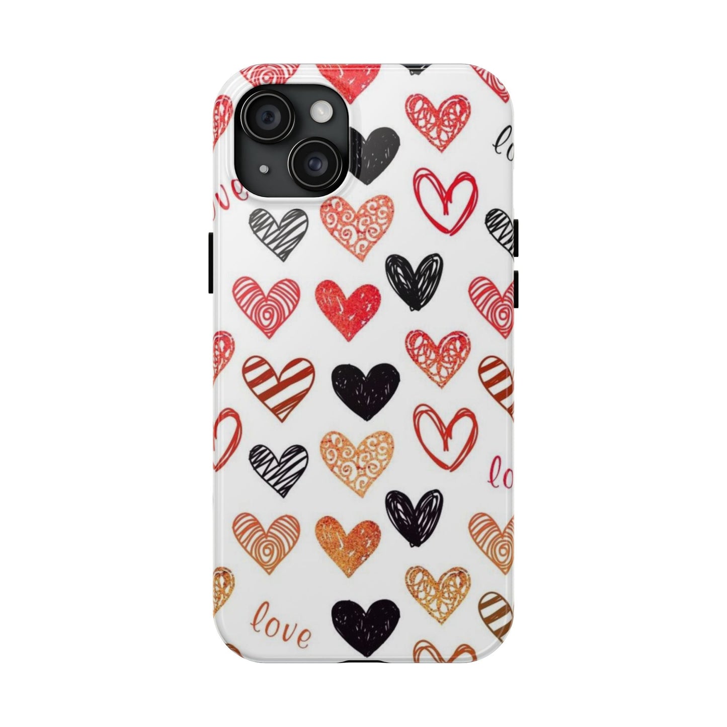 iPhone Case: Hand - Drawn Hearts & Love - BOGO Cases