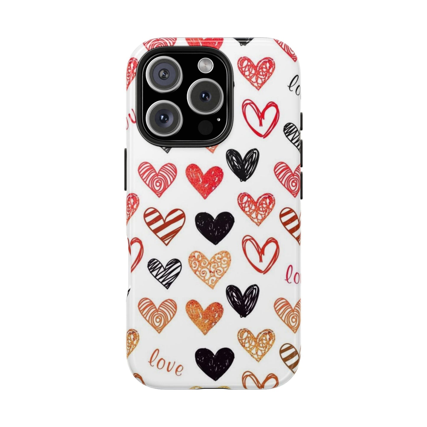 iPhone Case: Hand - Drawn Hearts & Love - BOGO Cases