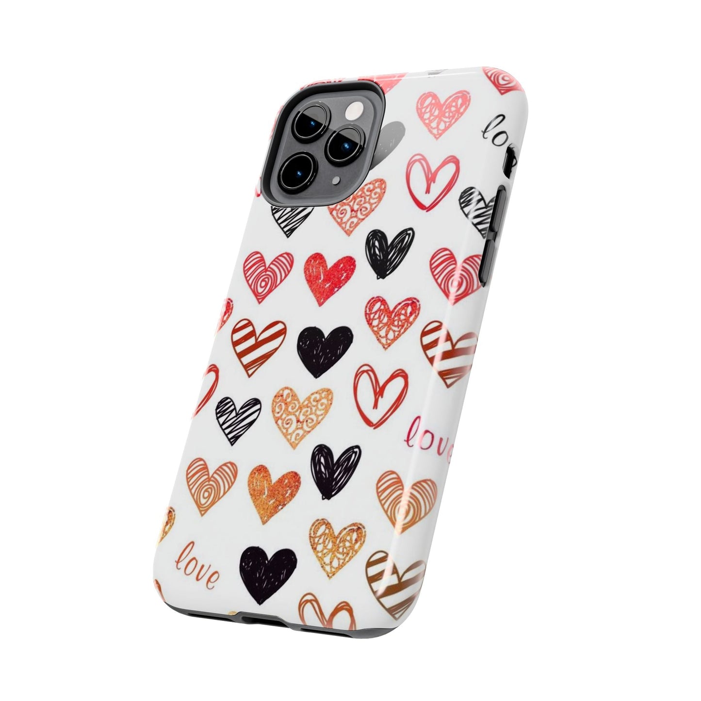 iPhone Case: Hand - Drawn Hearts & Love - BOGO Cases