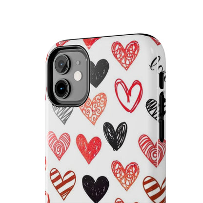 iPhone Case: Hand - Drawn Hearts & Love - BOGO Cases