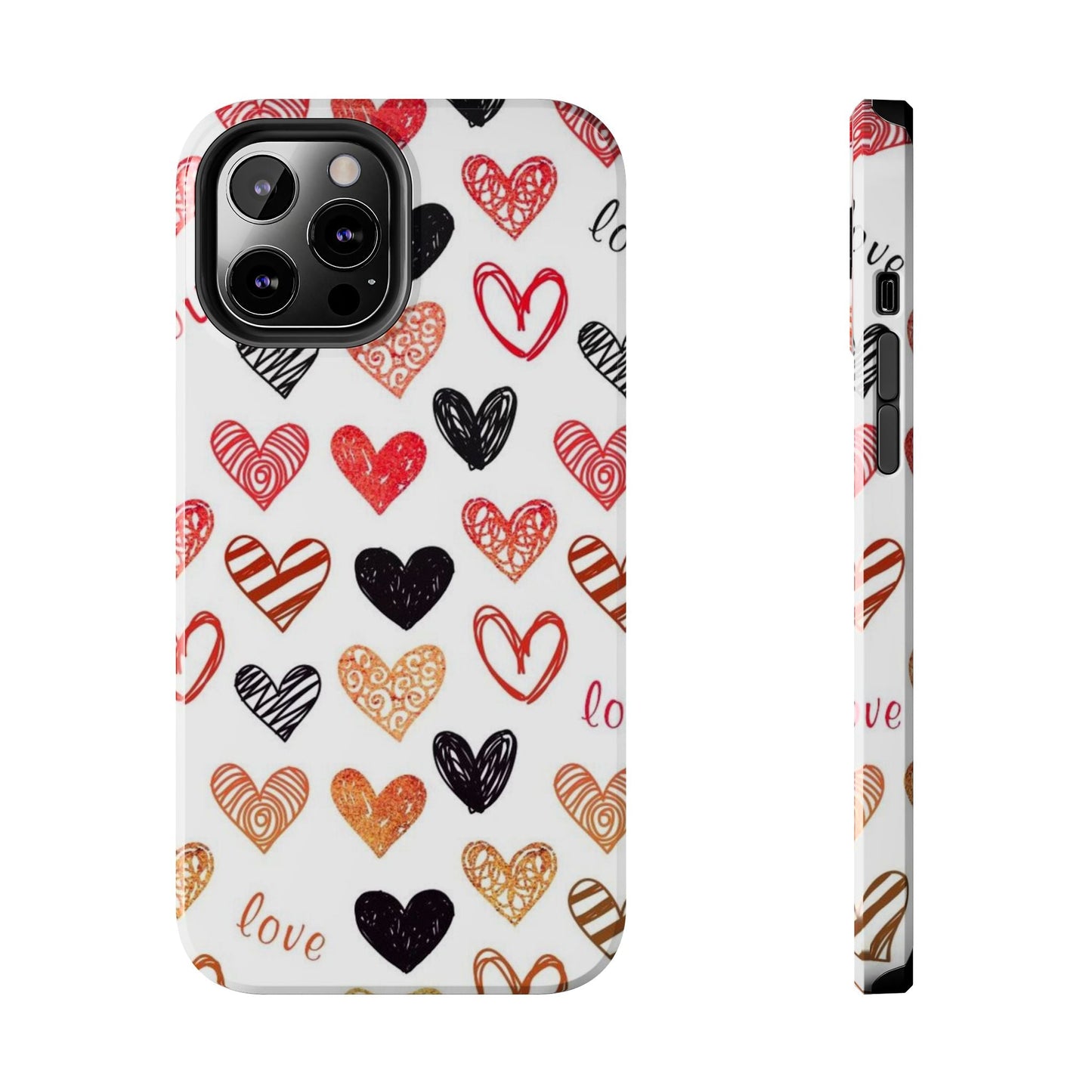 iPhone Case: Hand - Drawn Hearts & Love - BOGO Cases