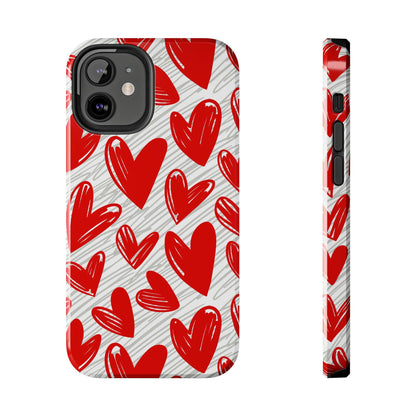 iPhone Case: Whimsical Heart Doodle - BOGO Cases