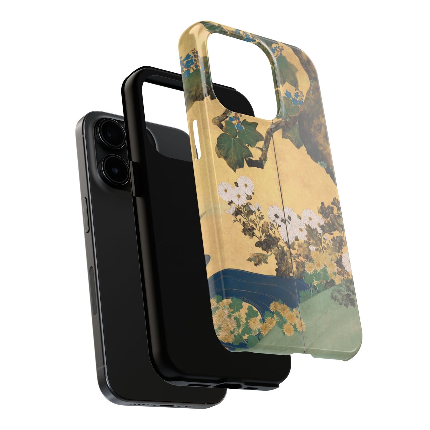 Japanese Gold Leaf Floral Art - iPhone Case, Elegant & Protective - BOGO Cases