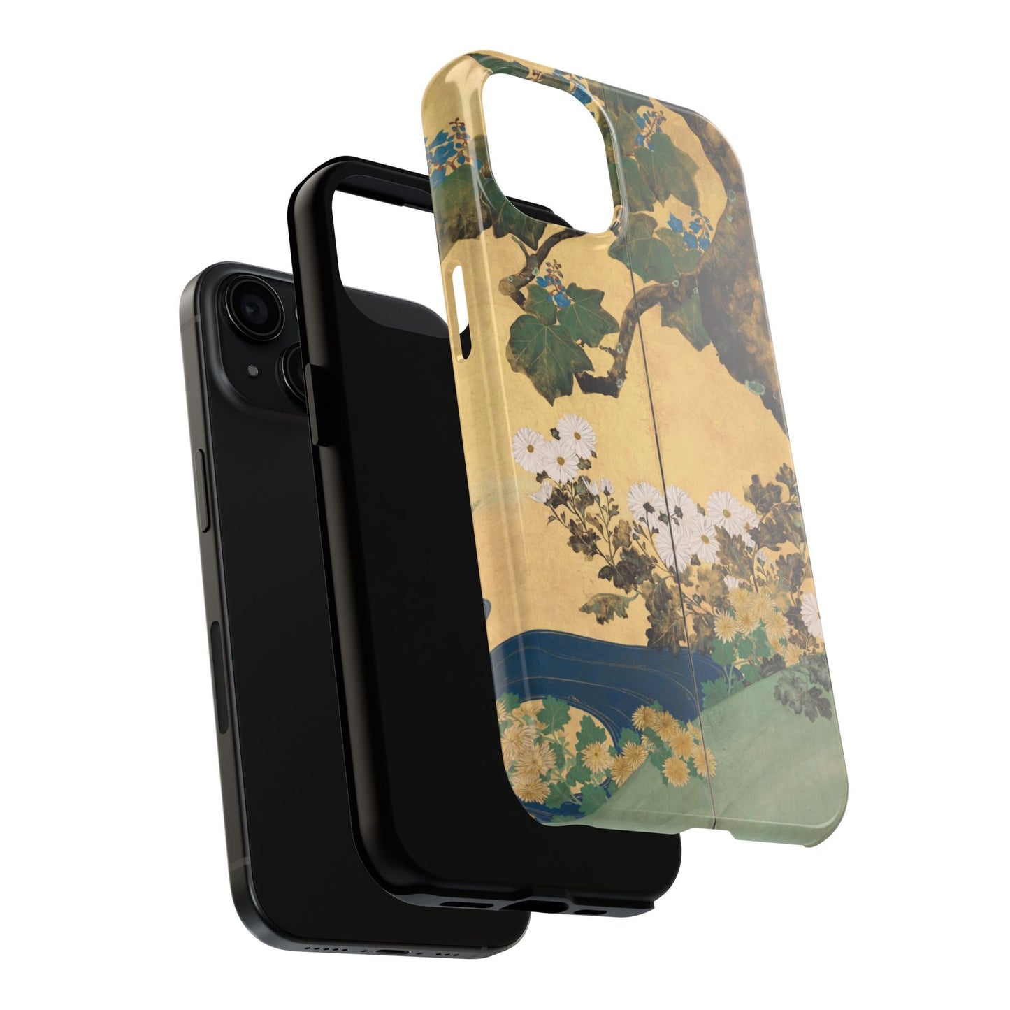 Japanese Gold Leaf Floral Art - iPhone Case, Elegant & Protective - BOGO Cases
